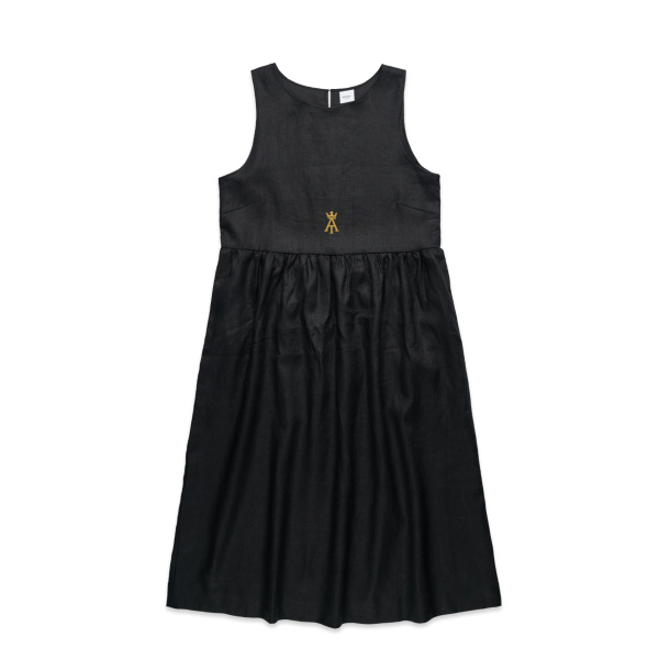 Women's Linen Sleeveless Midi Dress Thumbnail